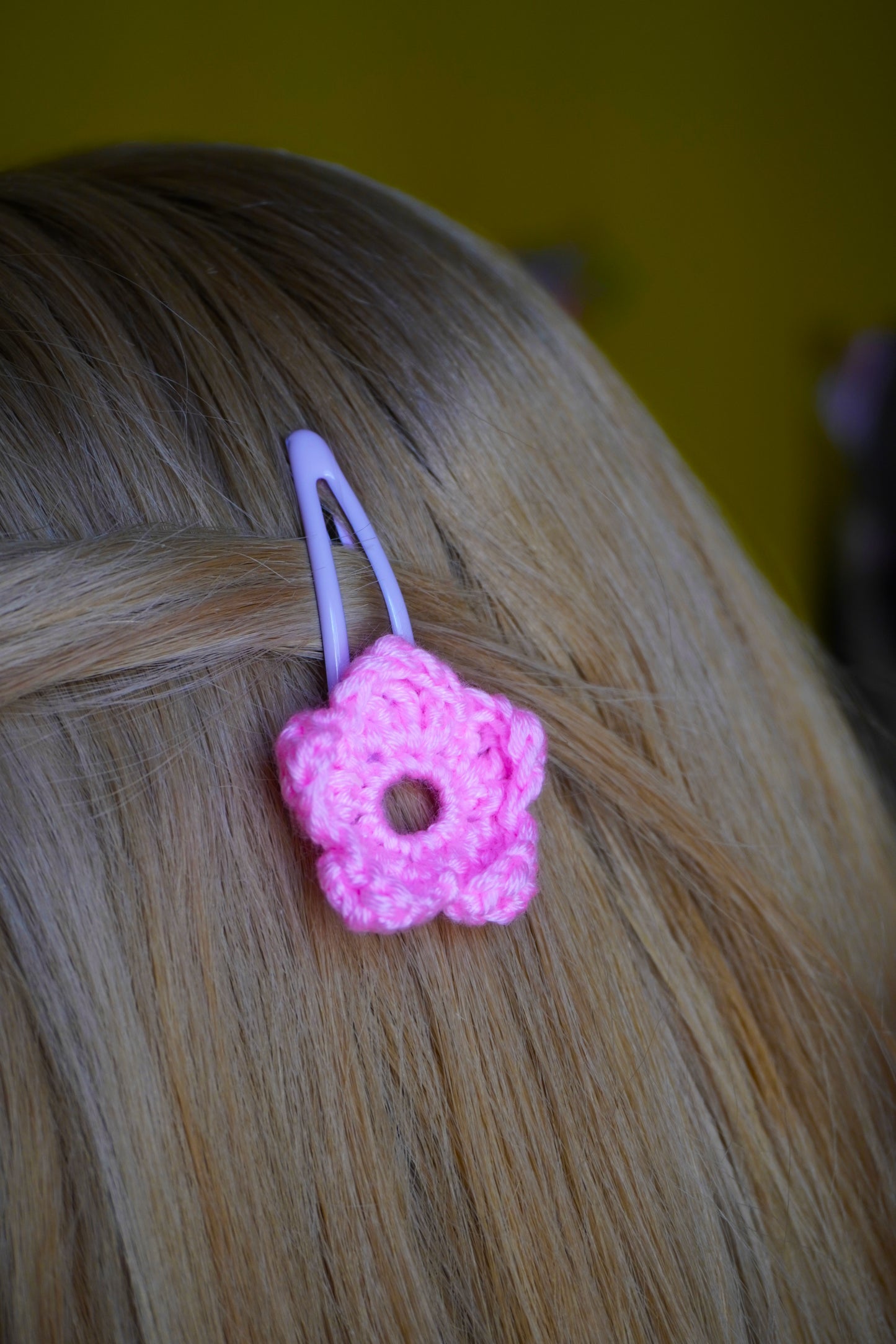 Mollettina Kawaii - Fiore Grande Handmade Uncinetto