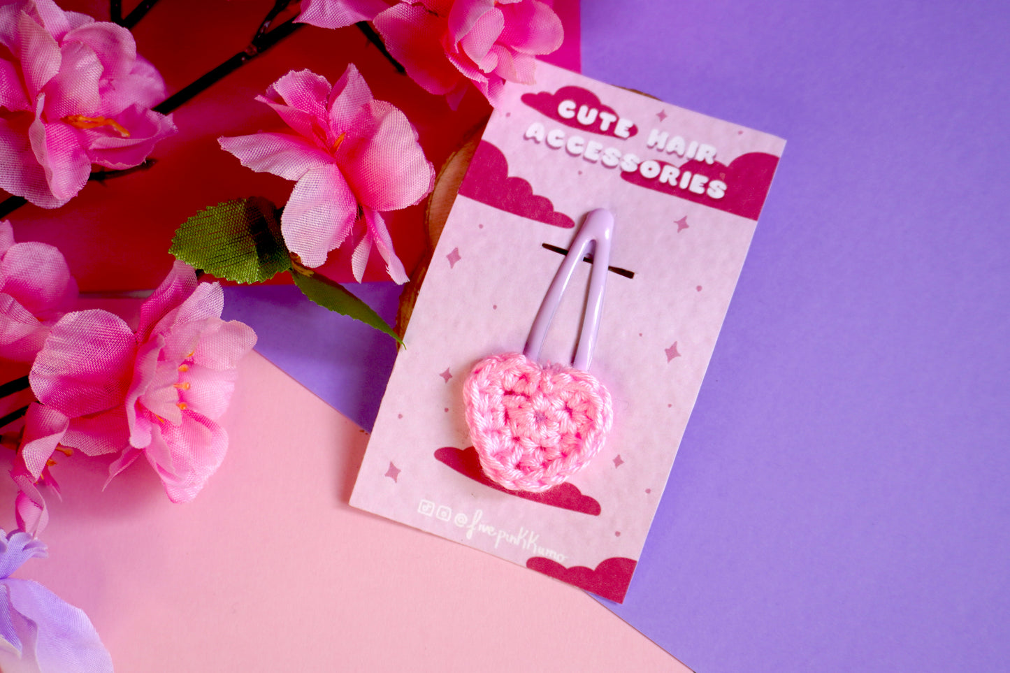 Mollettina Kawaii - Cuore Piccolo Handmade Uncinetto