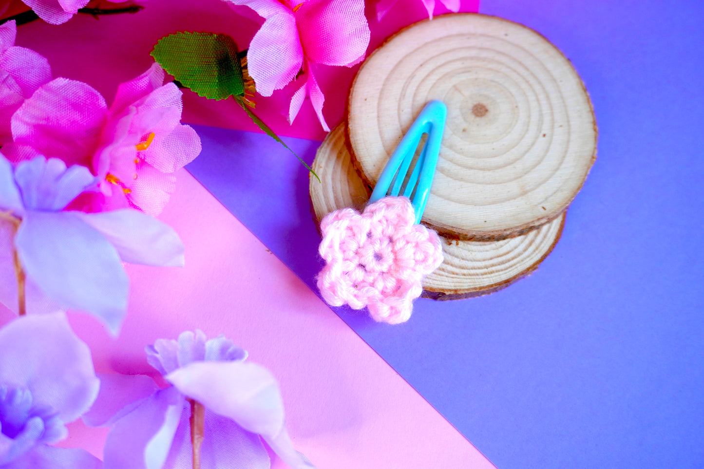 Mollettina Kawaii - Fiore Piccolo Handmade Uncinetto