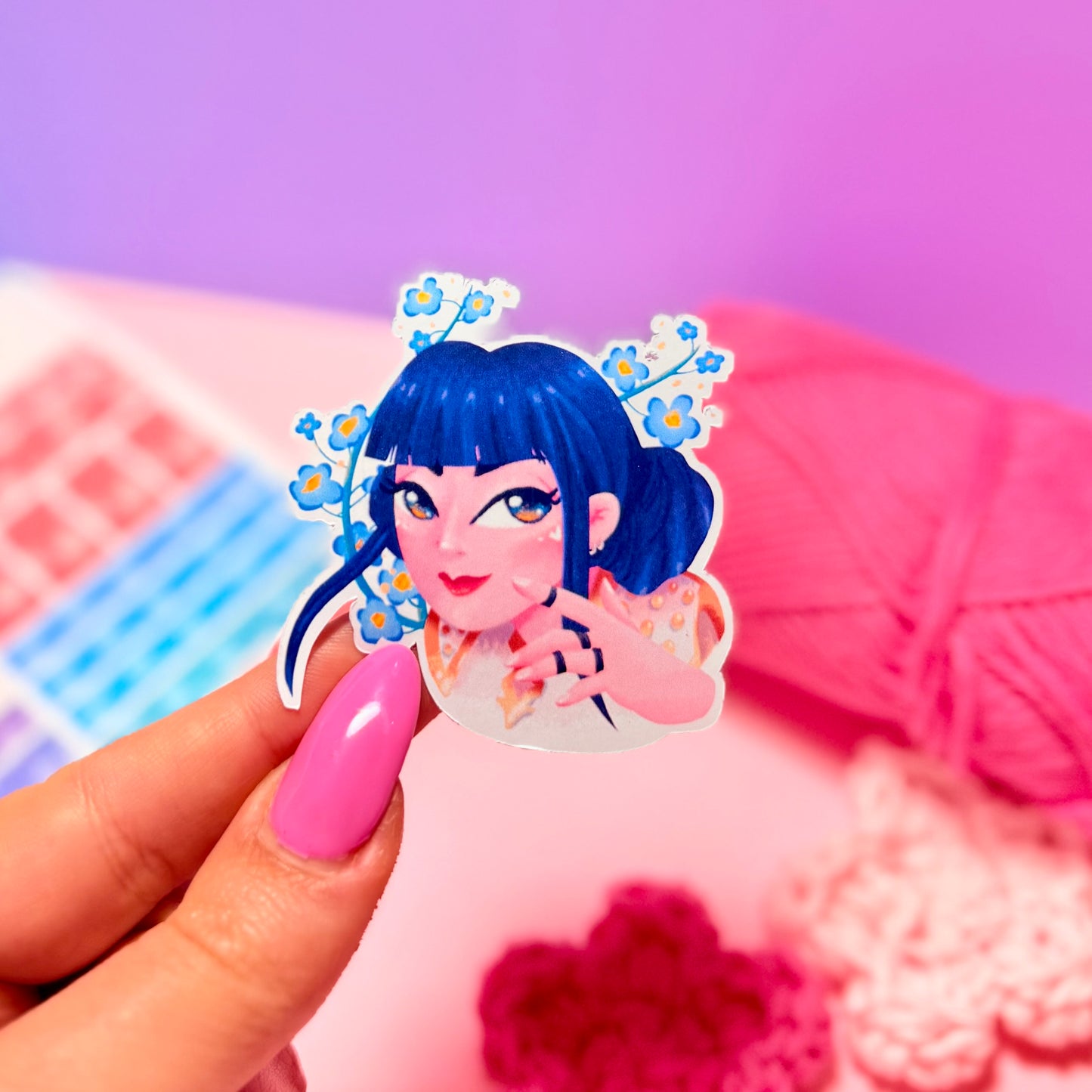 Sticker Zoey KPop Demon Hunters Kawaii Handmade