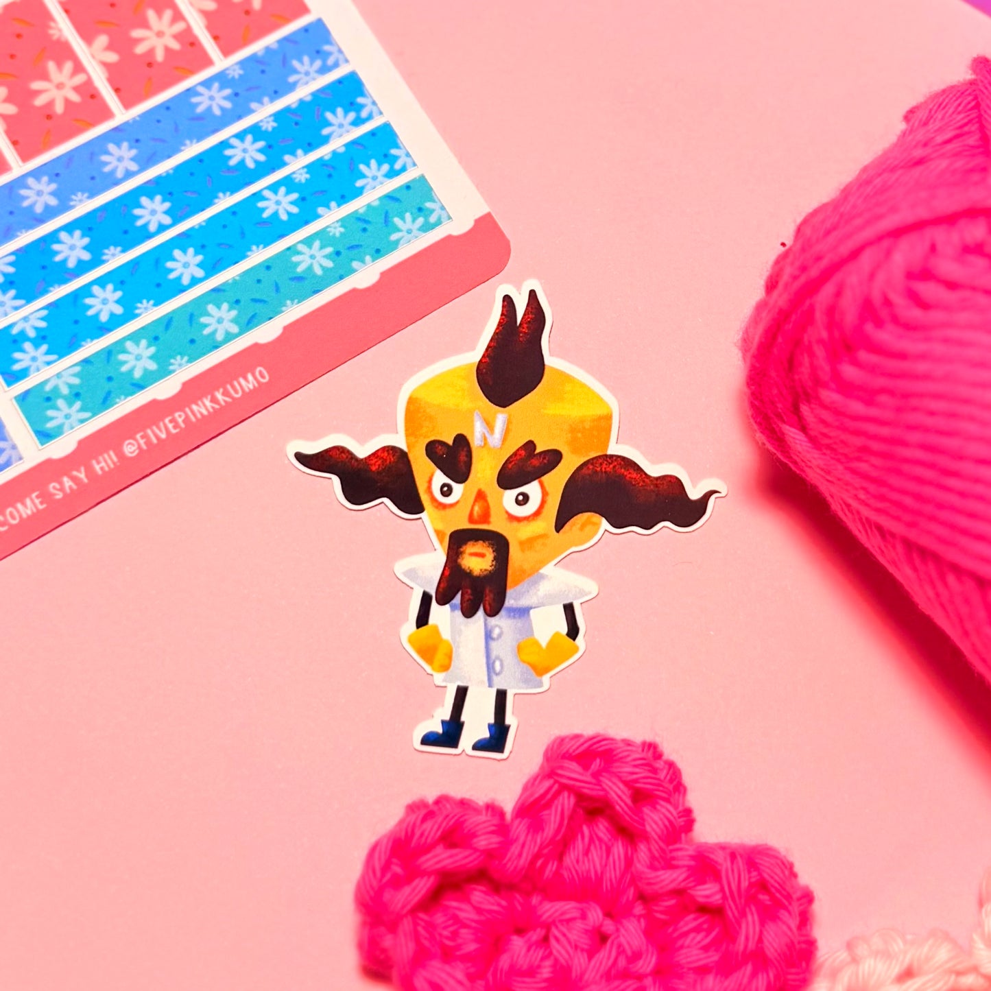 Sticker Doctor Neo Cortex Kawaii Handmade