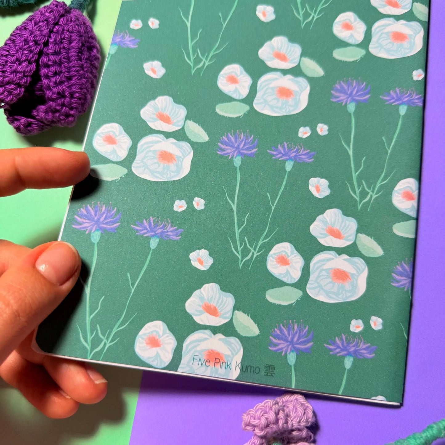 Quaderno Floreale Aesthetic Quaderno con Fiori Fatto a Mano Diario Decorato Accessori per Journaling Quaderno per Scrapbooking