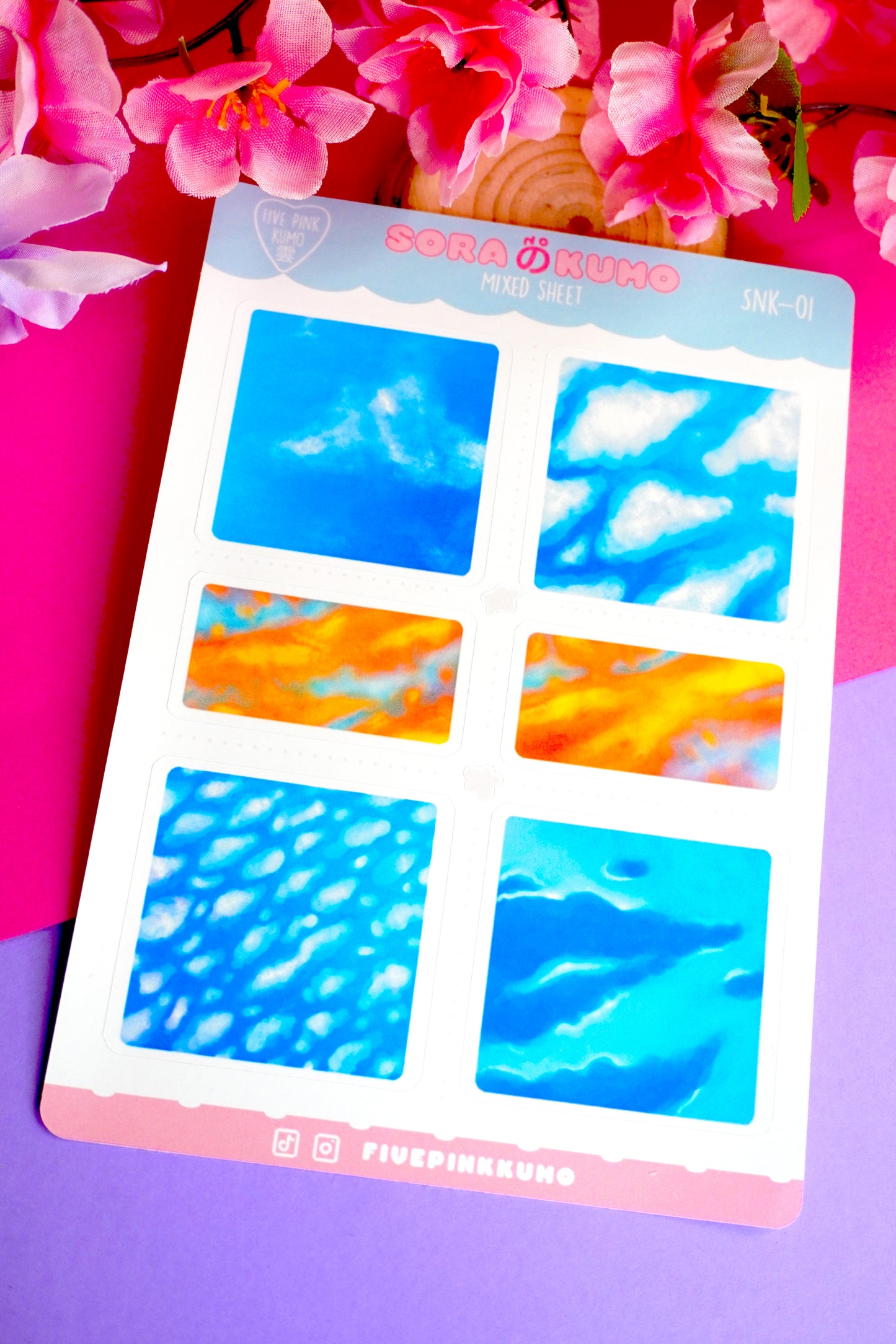 Foglio adesivi Sora No Kumo - Nuvole nel cielo - Alba
