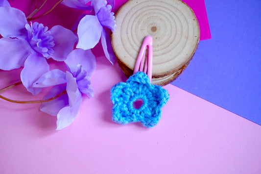 Mollettina Kawaii - Fiore Grande Handmade Uncinetto