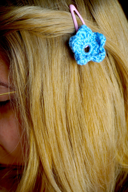 Mollettina Kawaii - Fiore Grande Handmade Uncinetto
