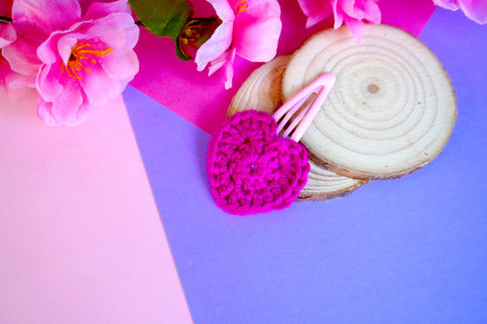 Mollettina Kawaii - Cuore Grande Handmade Uncinetto