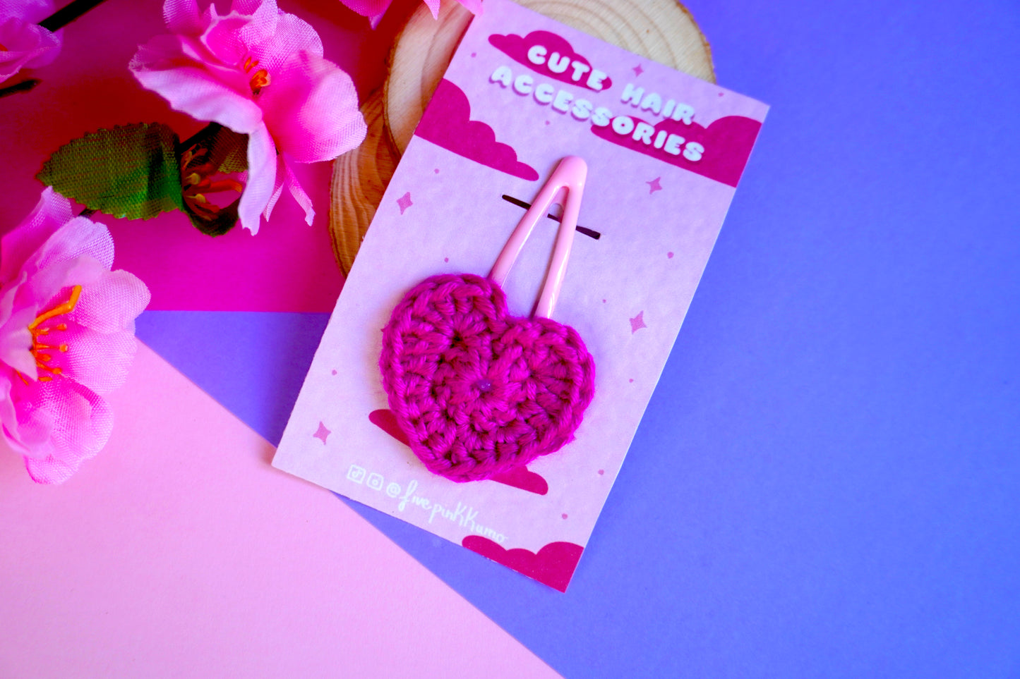 Mollettina Kawaii - Cuore Grande Handmade Uncinetto