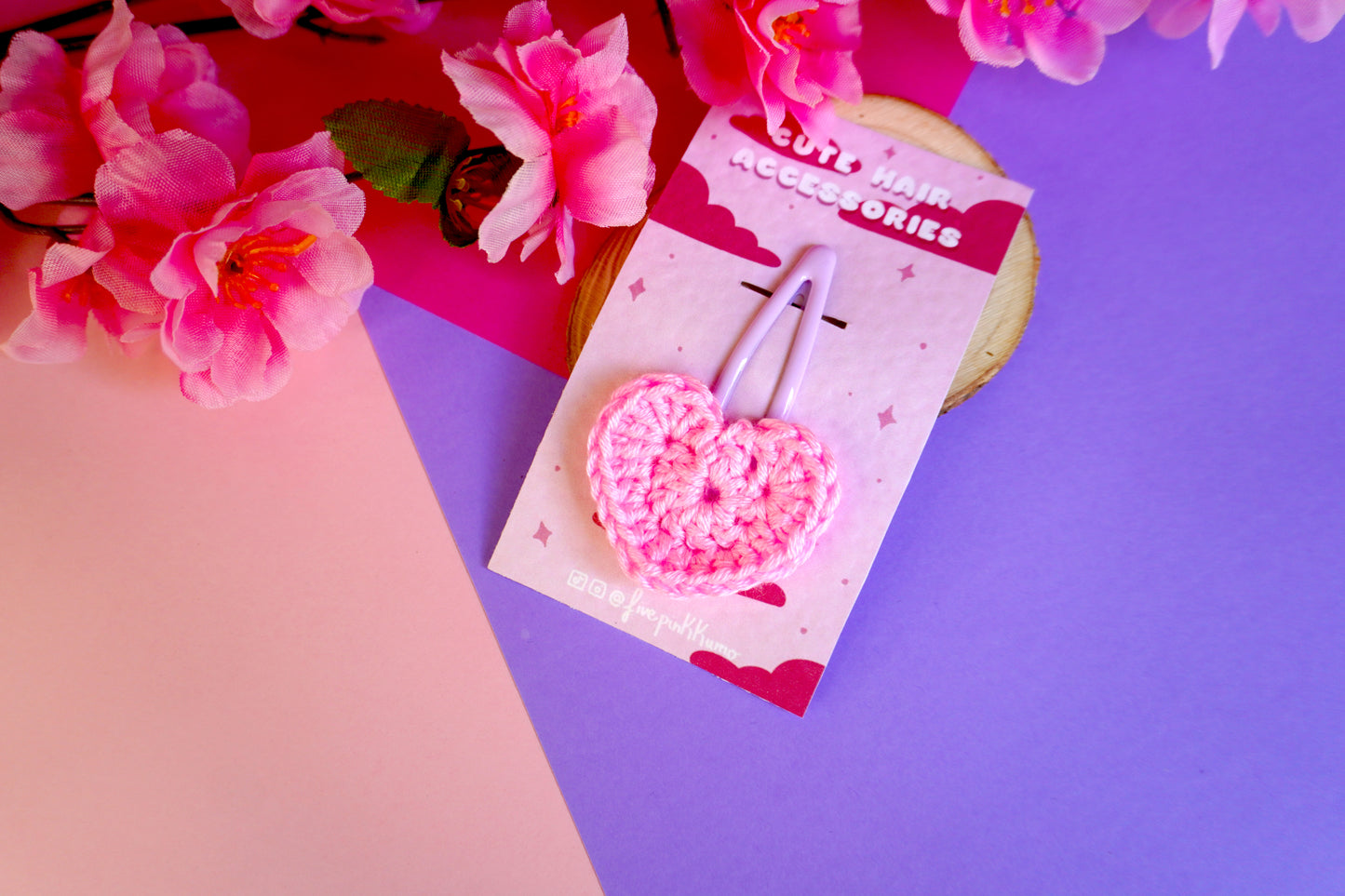 Mollettina Kawaii - Cuore Grande Handmade Uncinetto
