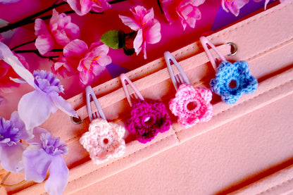 Mollettina Kawaii - Fiore Grande Handmade Uncinetto