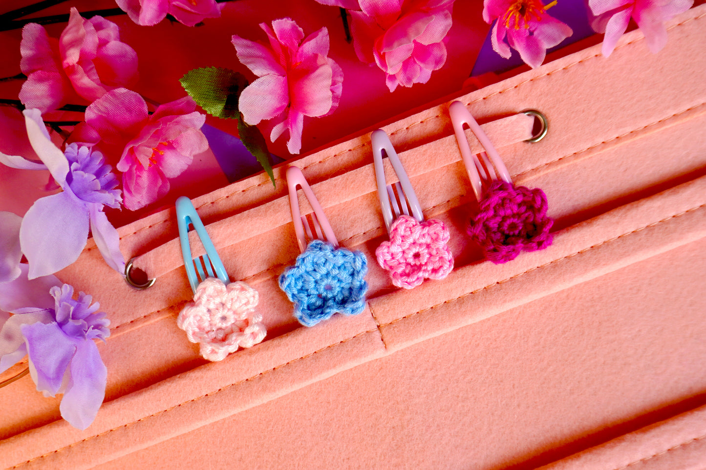 Mollettina Kawaii - Fiore Piccolo Handmade Uncinetto