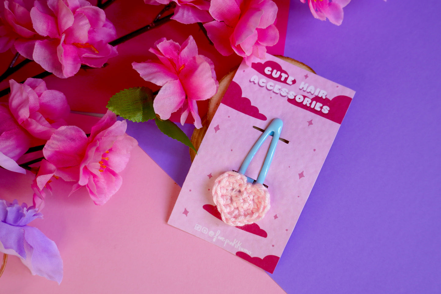Mollettina Kawaii - Cuore Piccolo Handmade Uncinetto