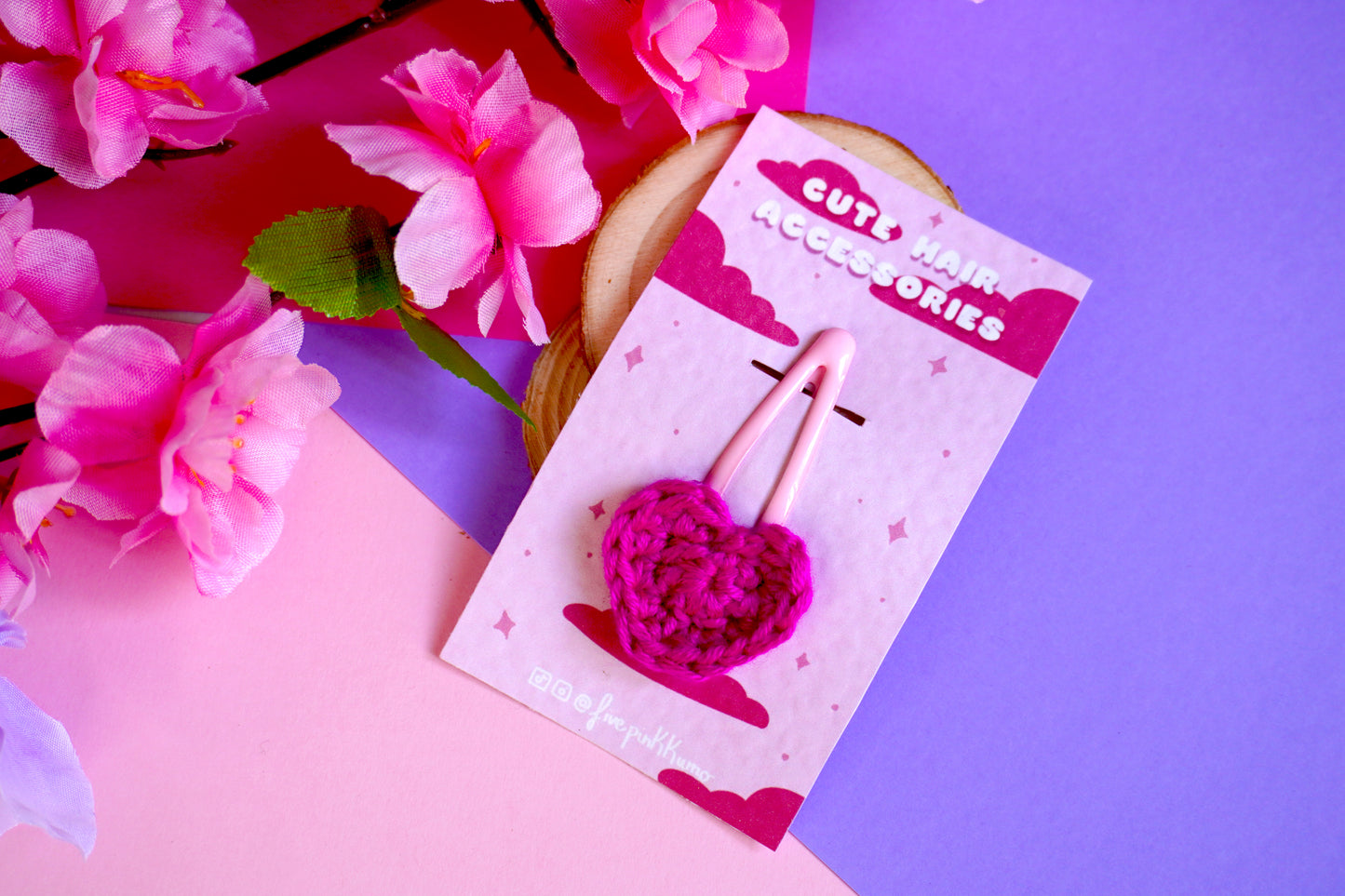 Mollettina Kawaii - Cuore Piccolo Handmade Uncinetto