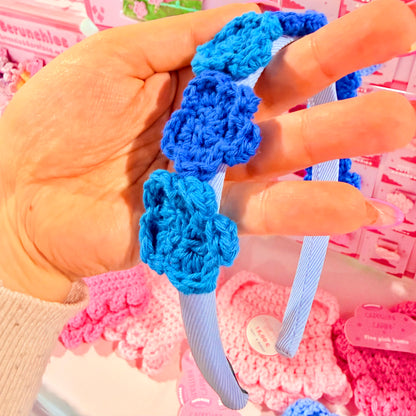 Cerchietto Fiori Uncinetto Kawaii Cottagecore