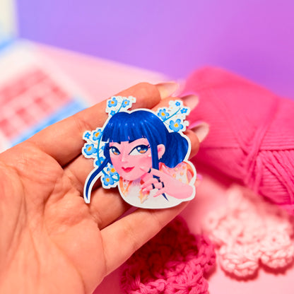Sticker Zoey KPop Demon Hunters Kawaii Handmade