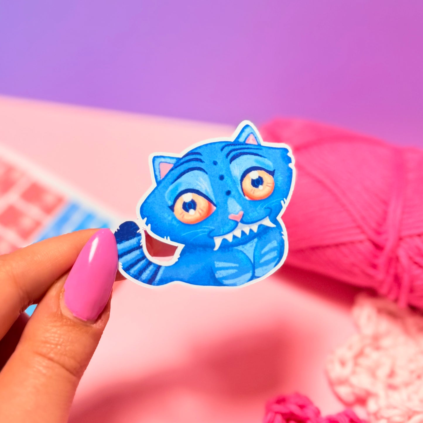 Sticker Derpy Tiger KPop Demon Hunters Kawaii Handmade