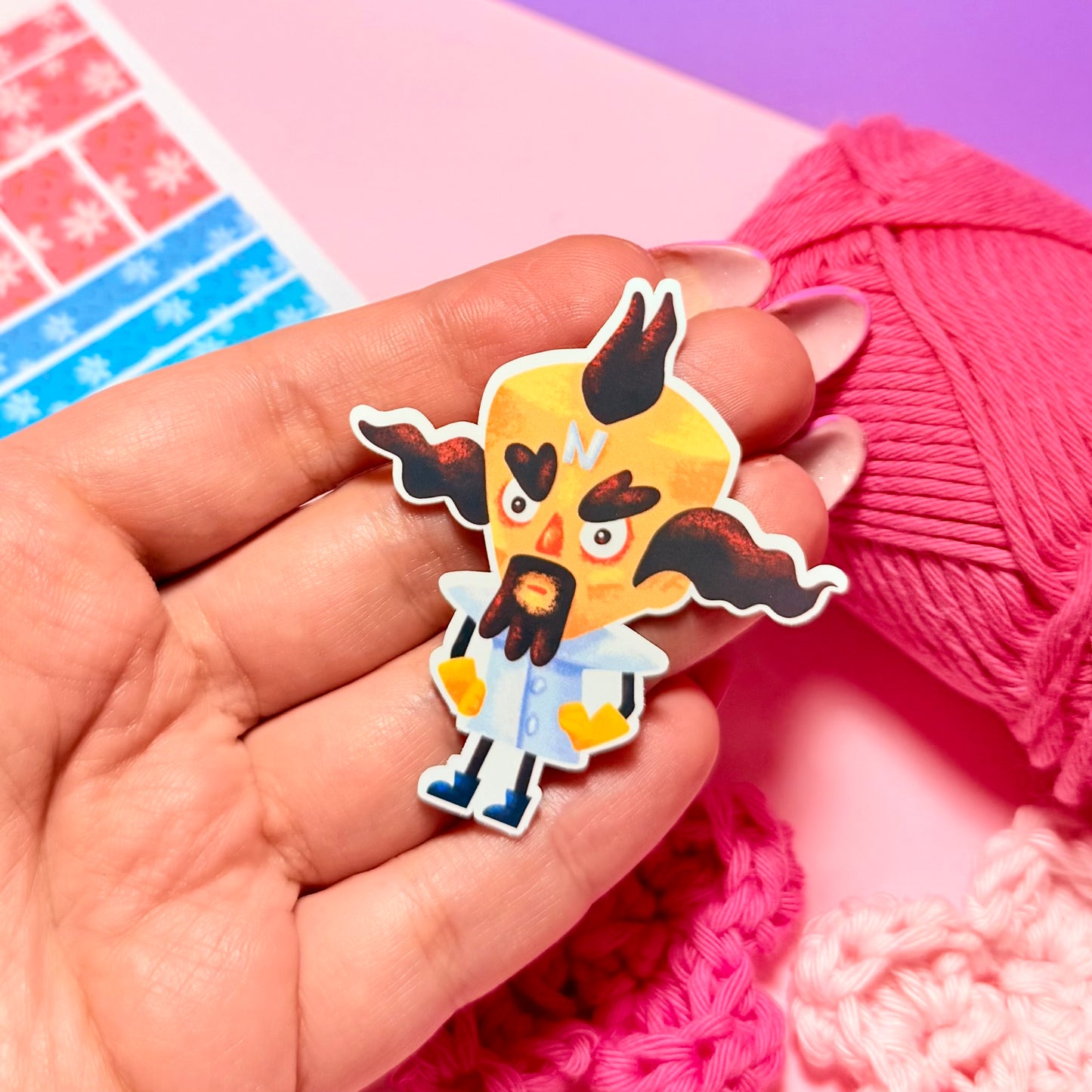 Sticker Doctor Neo Cortex Kawaii Handmade