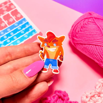 Sticker Crash Bandicoot Kawaii Handmade