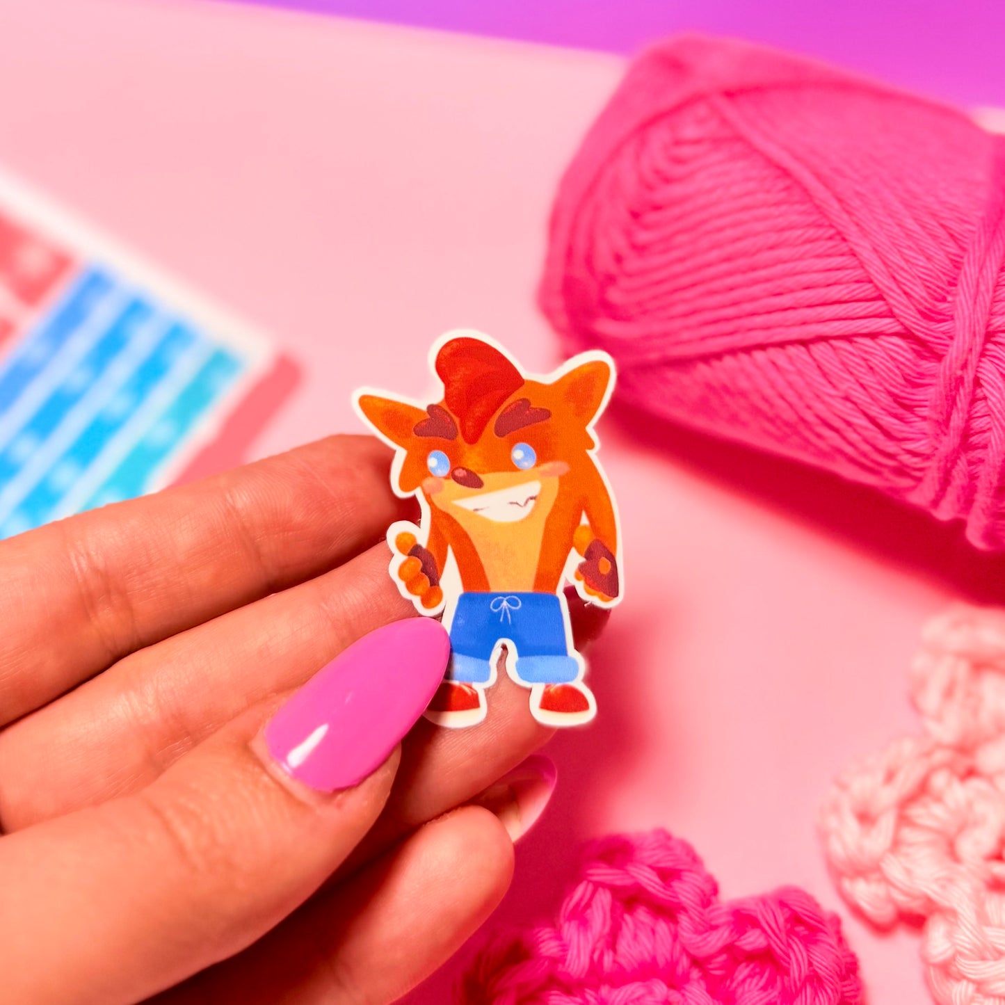 Sticker Crash Bandicoot Kawaii Handmade