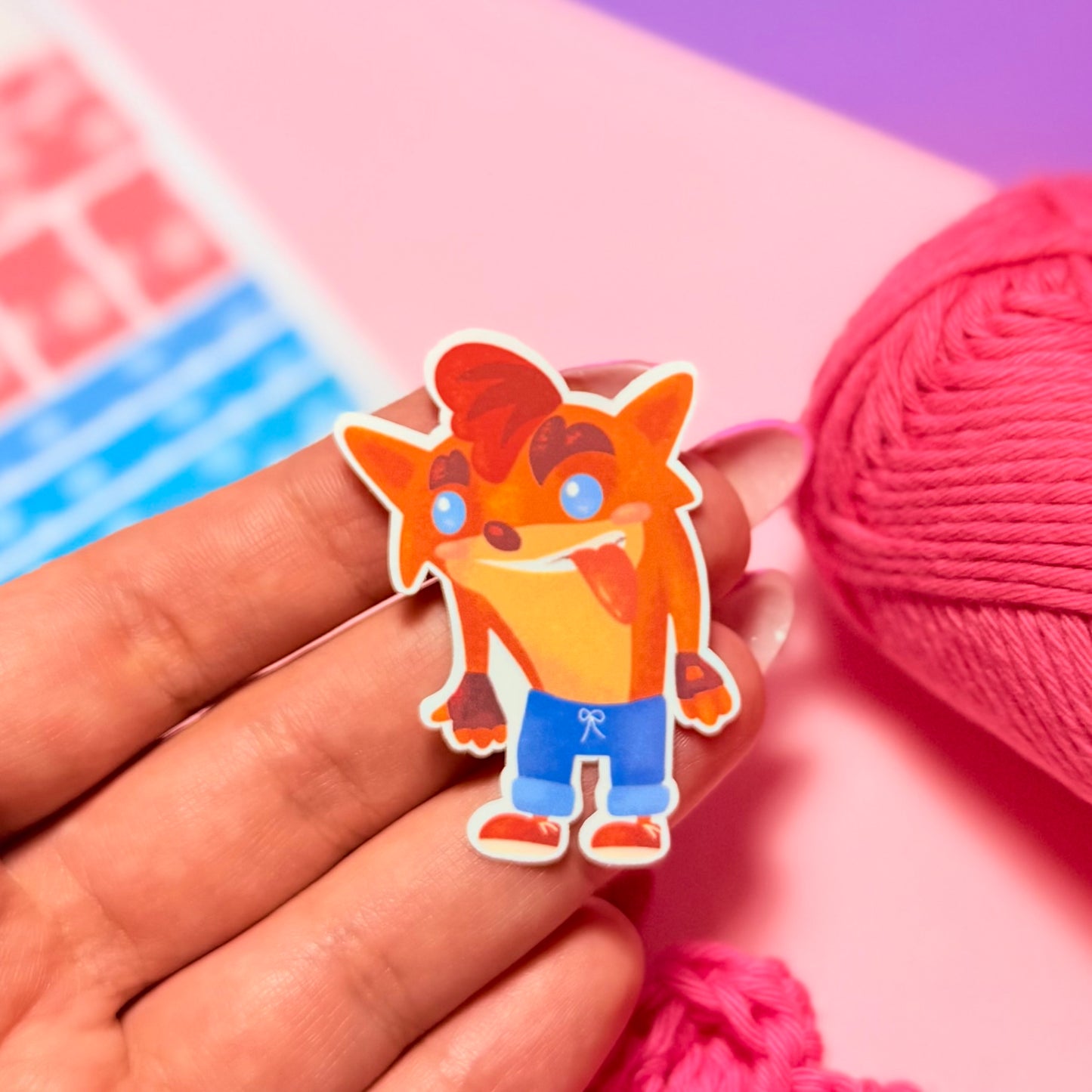 Sticker Crash Bandicoot Kawaii Handmade