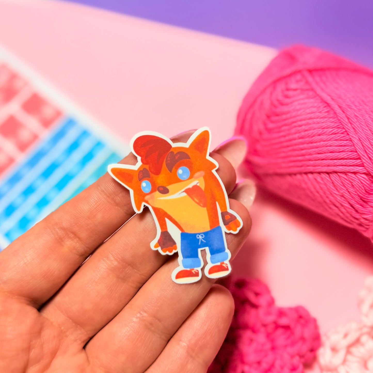 Sticker Crash Bandicoot Kawaii Handmade