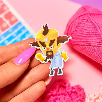 Sticker Doctor Neo Cortex Kawaii Handmade