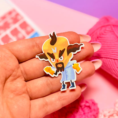 Sticker Doctor Neo Cortex Kawaii Handmade