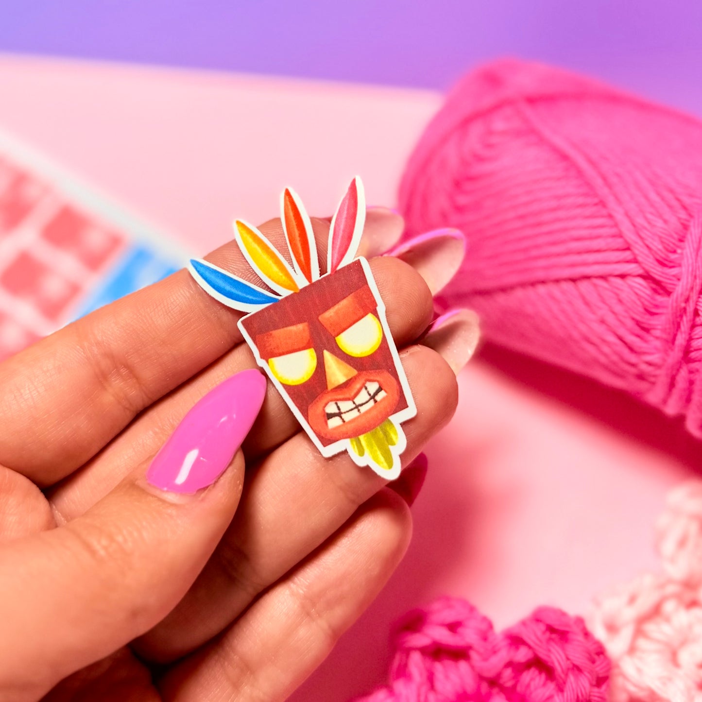 Sticker Aku Aku Kawaii Handmade