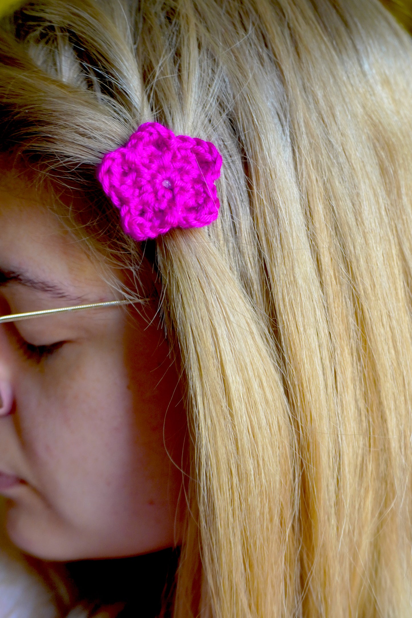 Elastico Kawaii - Fiore Grande Handmade Uncinetto
