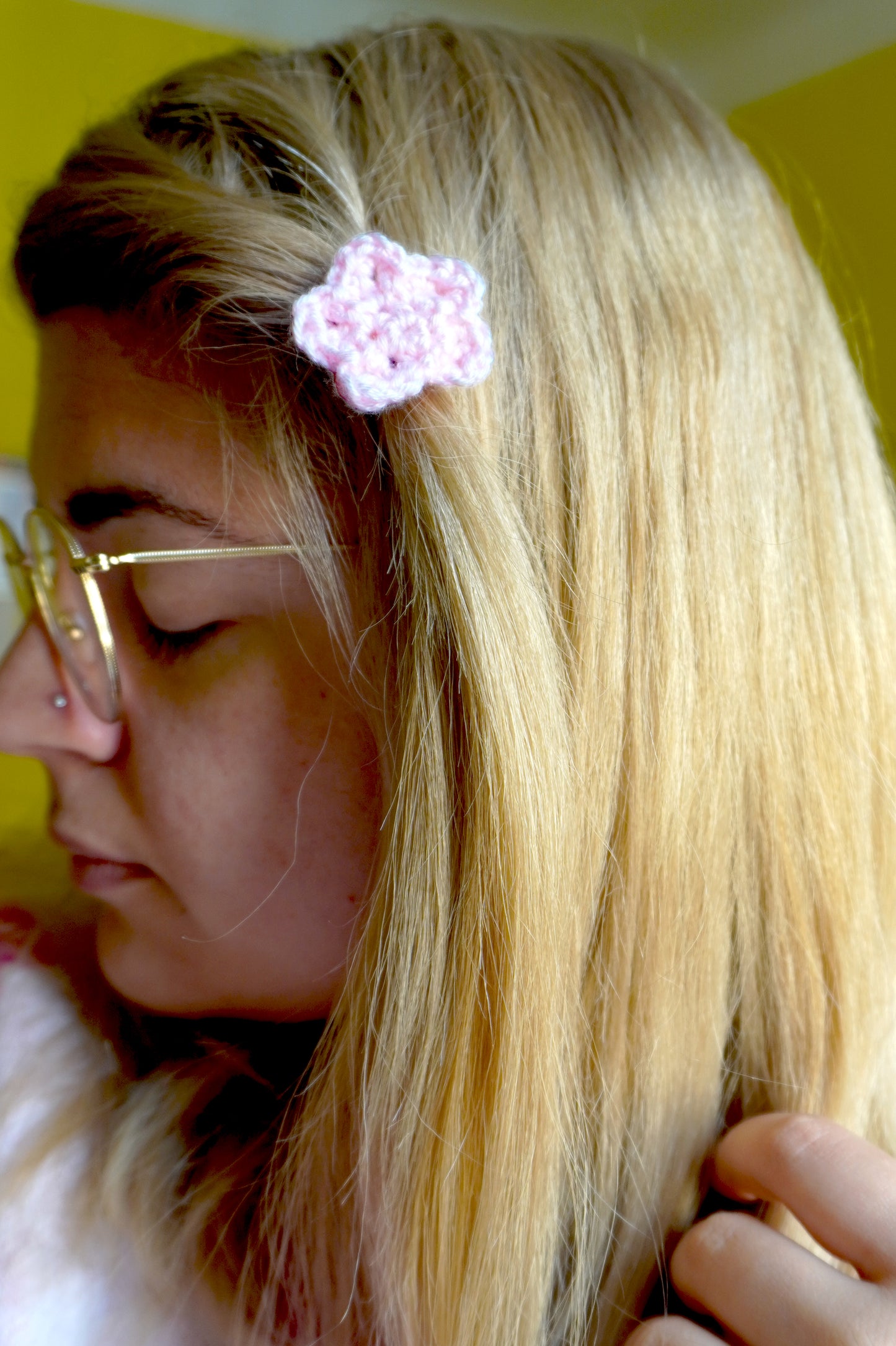 Elastico Kawaii - Fiore Grande Handmade Uncinetto