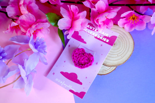 Elastico Kawaii - Cuore Piccolo Uncinetto Handmade