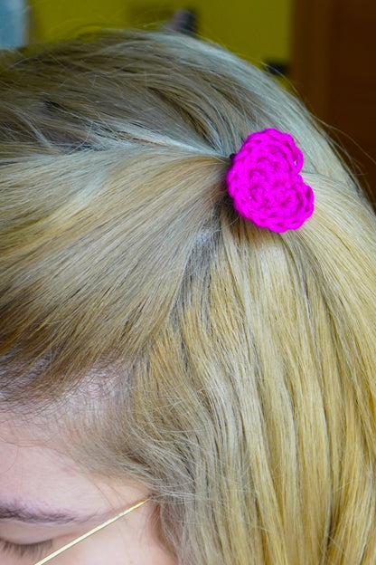 Elastico Kawaii - Cuore Piccolo Uncinetto Handmade