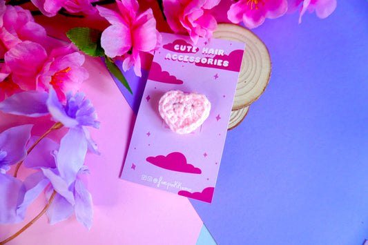 Elastico Kawaii - Cuore Piccolo Uncinetto Handmade