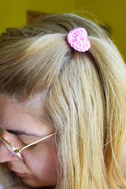 Elastico Kawaii - Cuore Piccolo Uncinetto Handmade