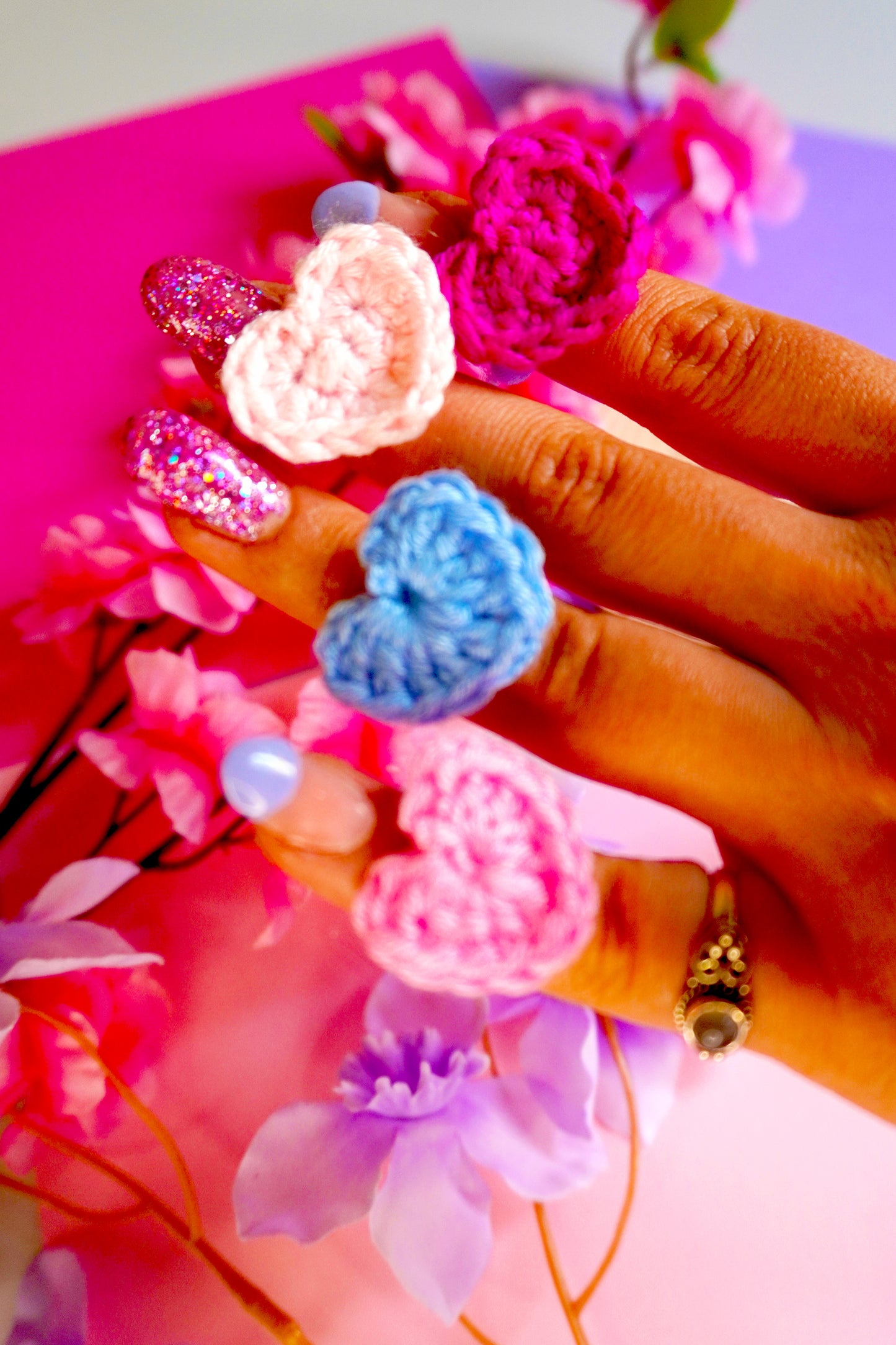 Elastico Kawaii - Cuore Piccolo Uncinetto Handmade
