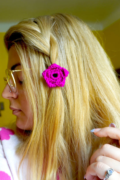 Elastico Kawaii - Fiore Grande Uncinetto Handmade