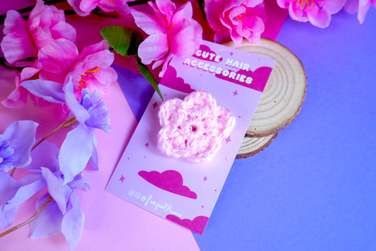 Elastico Kawaii - Fiore Grande Uncinetto Handmade