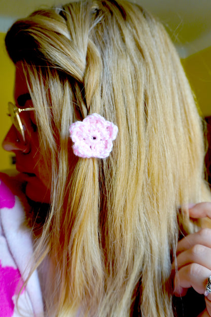 Elastico Kawaii - Fiore Grande Uncinetto Handmade