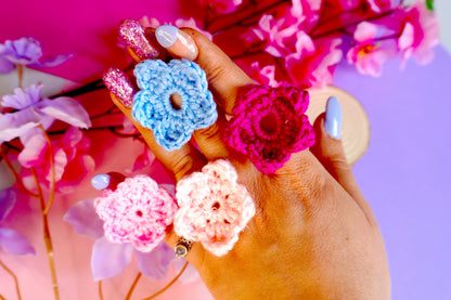 Elastico Kawaii - Fiore Grande Handmade Uncinetto