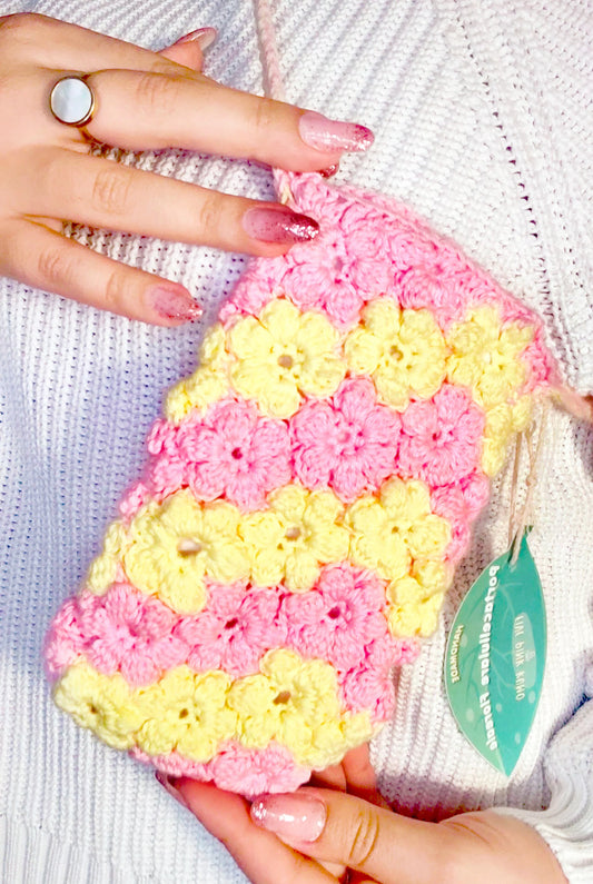 Borsa Portacellulare Uncinetto Handmade Custodia per Smartphone Porta Telefono con Fiori Pochette Artigianale Donna Accessorio Fatto a Mano (Copy) (Copy)