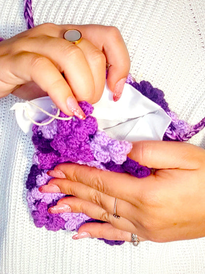 Borsa Portacellulare Uncinetto Handmade Custodia per Smartphone Porta Telefono con Fiori Pochette Artigianale Donna Accessorio Fatto a Mano (Copy)