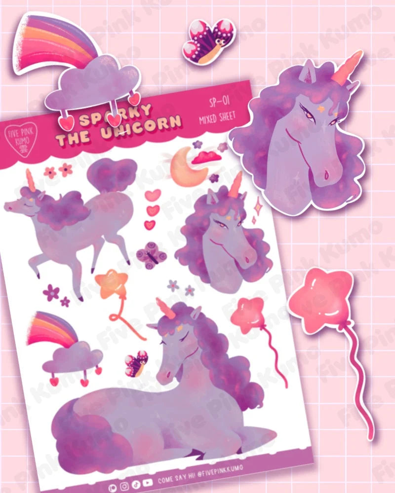 Fogli Adesivi Unicorno Carino Kawaii Unicorno Adesivi per Planner Adesivi magici Kawaii Scrapbooking Foglio Adesivi Unicorno Decorazioni