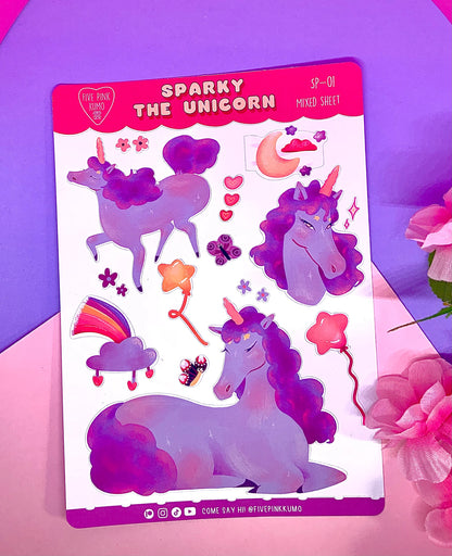 Fogli Adesivi Unicorno Carino Kawaii Unicorno Adesivi per Planner Adesivi magici Kawaii Scrapbooking Foglio Adesivi Unicorno Decorazioni