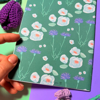 Quaderno Floreale Aesthetic Quaderno con Fiori Fatto a Mano Diario Decorato Accessori per Journaling Quaderno per Scrapbooking