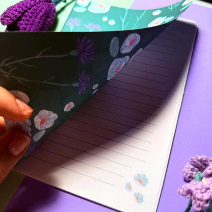 Quaderno Floreale Aesthetic Quaderno con Fiori Fatto a Mano Diario Decorato Accessori per Journaling Quaderno per Scrapbooking