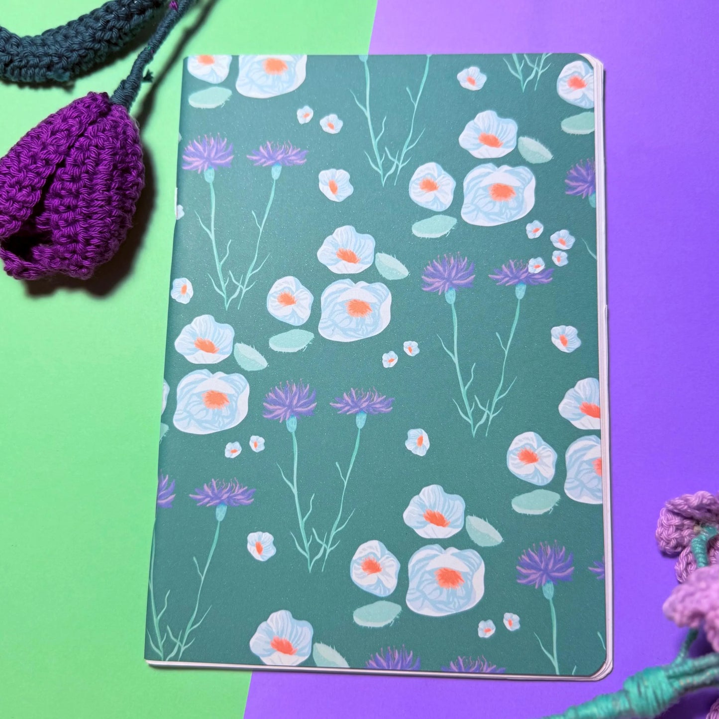 Quaderno Floreale Aesthetic Quaderno con Fiori Fatto a Mano Diario Decorato Accessori per Journaling Quaderno per Scrapbooking