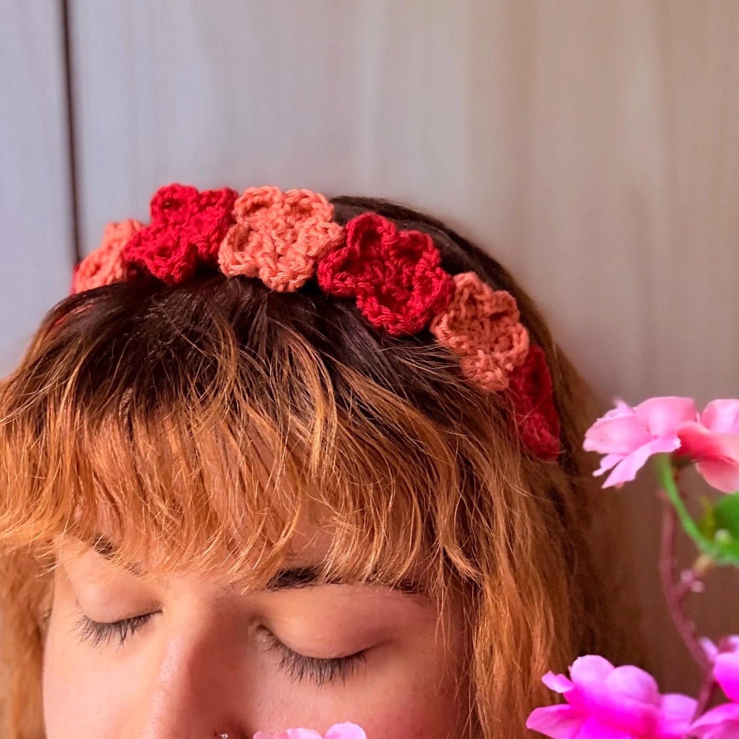 Cerchietto Fiori Uncinetto Autunno Accessorio Capelli Fatto a Mano Autunnale Idea Regalo Boho Chic Autunno