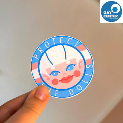 Donazione Gaycenter - Adesivo Protect The Dolls Diritti LGBTQI+ Adesivo Bandiera Trans Alleati Decorazione Mese del Pride LGBTQ Accessori